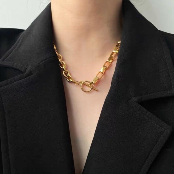 NEW 18K GOLD CHUNKY CHAIN NECKLACE - Picture 4 of 7